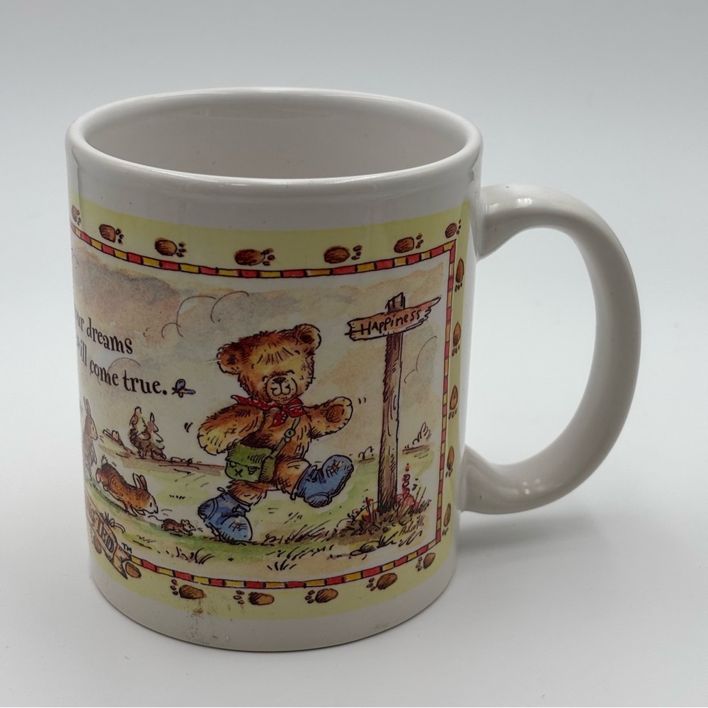Vintage Leanin Tree Rambling Ted Mug NIB 1997. Follow Your Heart NEW in the‎ BoX